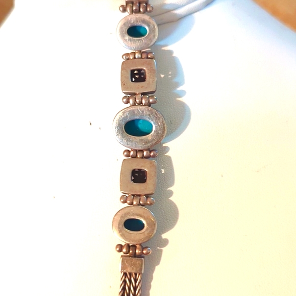Vtg Silver And Turquoise Bracelet - Picture 5 of 5